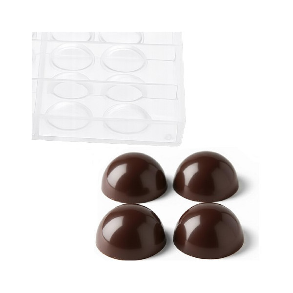 Mini Sfere di Cioccolato da ø2,8 cm, 14 g a ø4,8 cm, 20 g stampo policarbonato per cioccolatini a sfera