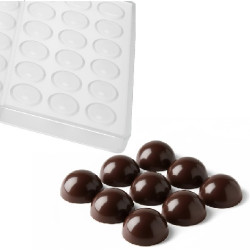 Micro Sfere di Cioccolato ø1,5 da 2 g o ø2,2 cm da 7 g stampo policarbonato per cioccolatini a sfera