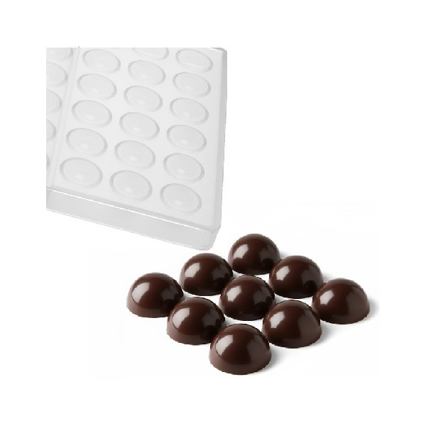 Micro Sfere di Cioccolato ø1,5 da 2 g o ø2,2 cm da 7 g stampo policarbonato per cioccolatini a sfera