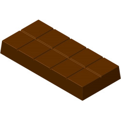 Dubai stampo tavoletta di cioccolato 15x7xh2 cm in policarbonato