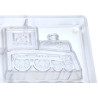 Locomotiva babbo natale con doni: stampo policarbonato cioccolato 6 tavolette 10,6x8 cm 80 g