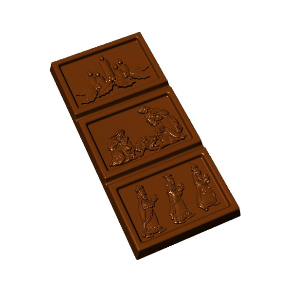 Tavoletta Percorso Natalizio 100 g stampo policarbonato cioccolato 15x7xh1 cm