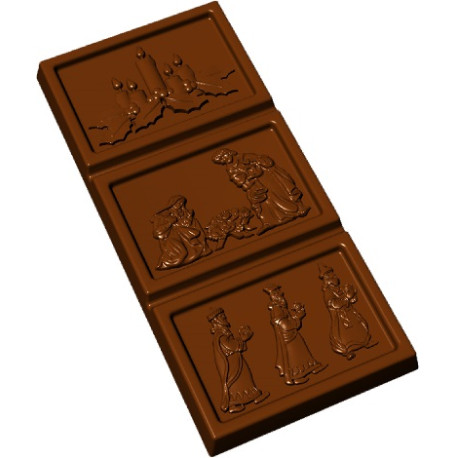 Tavoletta Percorso Natalizio 100 g stampo policarbonato cioccolato 15x7xh1 cm