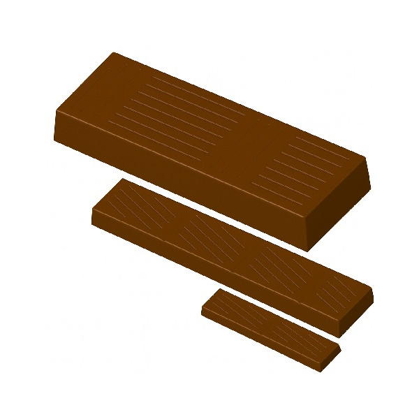 Da 16 a 26 cm Stampo torroncino/barretta di cioccolato rigato in policarbonato