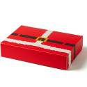 Scatola regalo rettangolare portadolci Happy Babbo Natale Decora: box auto-montante in cartoncino 18x13,5xh7,5 cm