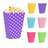 Mini Box Porta Popcorn, Caramelle e Dolcetti a Fantasia Assortita 8x8xh12 cm in set da 6 Pz