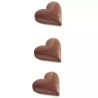 Stampo policarbonato 3 cuori grandi di cioccolato 10x8,5 cm 100 g