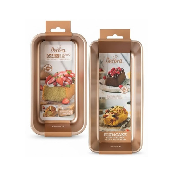 Stampo Plumcake Decora Rose Gold Line in Metallo | Antiaderente | Disponibile in Diverse Misure