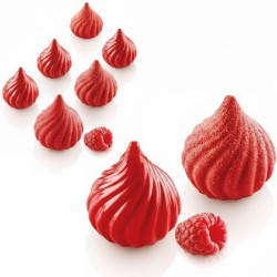 Stampo Silicone Silikomart Russian Tale Monoporzione 30/125 ml | Dessert a cupola con effetto swirl (a vortice)