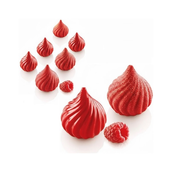 Stampo Silicone Silikomart Russian Tale Monoporzione 30/125 ml | Dessert a cupola con effetto swirl (a vortice)