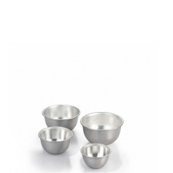 Da ø5 a ø10 cm formina parrozzo in alluminio con bordo per monoporzioni a semisfera da Linea Liotti