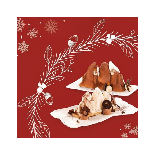 TRE CIME 120 Silikomart | Stampo Silicone 6 Monoporzioni 3D Montagne 12x4,5xh6,5 cm TRE CIME 120 Silikomart | Stampo Silicone 6 Monoporzioni 3D Montagne 12x4,5xh6,5 cm