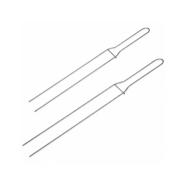 Spillone Professionale a 2 Punte in Acciaio Inox DECORA per Raffreddamento Panettoni e Colombe | Lunghezze 52 cm e 62 cm