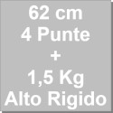 Kit Spillone Inox 62 cm (4 Punte Decora) + 5 Stampi Panettone Alto Rigido 1,5 Kg