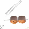 Spillone per panettoni e colombe in acciaio inox 4 punte, lungo 50 cm da Decora