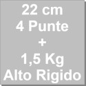 Kit Spillone Inox 22 cm (4 Punte Decora) + 5 Stampi Panettone Alto Rigido 1,5 Kg