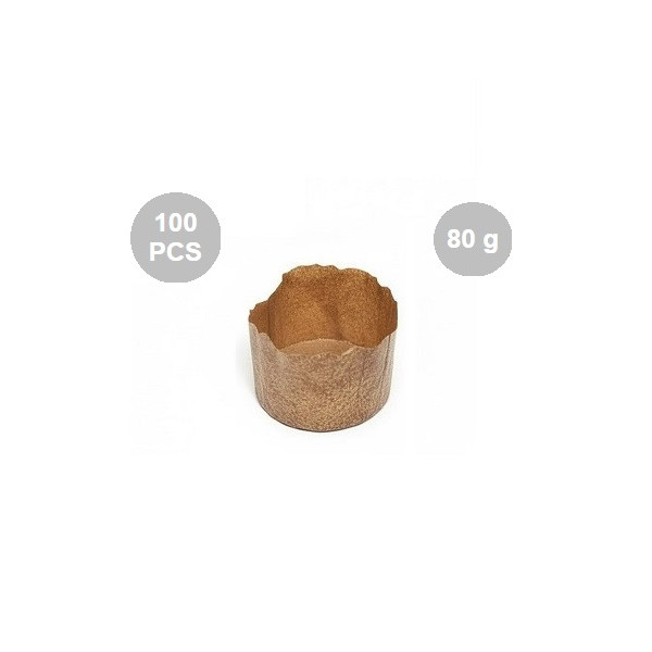 Set 100 Stampi Panettoncini Monoporzione Alto 80g - Pirottini Canasta in Carta Forno Professionale