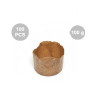 Set 100 Stampi Panettoncini Monoporzione Alto 100g - Pirottini Canasta in Carta Forno Professionale