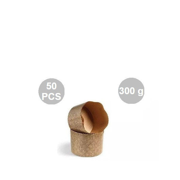 Stampi Panettone Alto in Carta Professionale 300g (50 Pezzi) - Set Pirottini Canasta Uso Alimentare