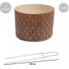 Kit Spillone Acciaio Inox 2 Punte 50 cm Decora + 5 Stampi Panettone Alto Rigido 1,5 Kg