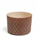 Set 5 Stampi Panettone Alto Rigido Professionale in Carta Forno Calandrata Ondulata 20,5x13,5 cm 1,5 Kg