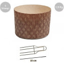 Kit Spillone Acciaio Inox 4 Punte 22 cm Decora + 5 Stampi Panettone Alto Rigido 1,5 Kg