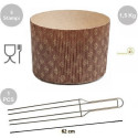 Kit Spillone 4 Punte 62 cm e 5 Stampi Panettone Alto Rigido 1,5 Kg