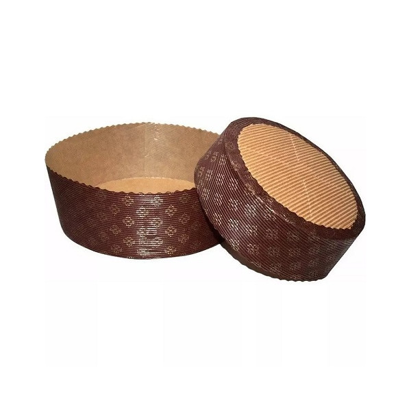 Set 2 stampi Panettone Basso Rigido 3000 g | Carta Forno Ondulata Professionale