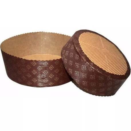 Set 2 stampi Panettone Basso Rigido 3000 g | Carta Forno Ondulata Professionale