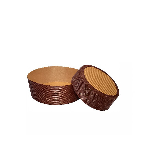 Set 5 stampi Panettone Basso Rigido 500g | Carta Forno Ondulata Professionale