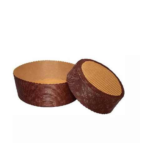 Set 5 stampi Panettone Basso Rigido 500g | Carta Forno Ondulata Professionale