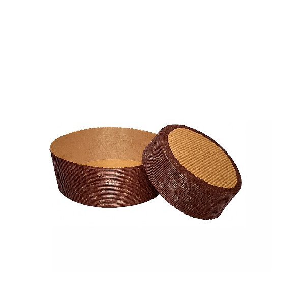 Set 5 stampi Panettone Basso Rigido 750g | Carta Forno Ondulata Professionale