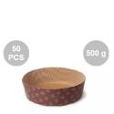 Stampi Panettone Basso in Carta Professionale 500g (50 Pezzi) - Set Pirottini Canasta Uso Alimentare