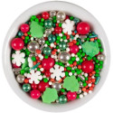 Sprinkles Mix Decorazioni Natalizie "Merry Christmas" 90g |MADMA | Alberelli, Stelle, Palline Zucchero per Dolci e Torte