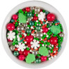 Sprinkles Mix Decorazioni Natalizie "Merry Christmas" 90g |MADMA | Alberelli, Stelle, Palline Zucchero per Dolci e Torte
