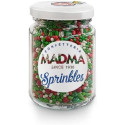 Sprinkles Mix Decorazioni Natalizie "Merry Christmas" 90g |MADMA | Alberelli, Stelle, Palline Zucchero per Dolci e Torte
