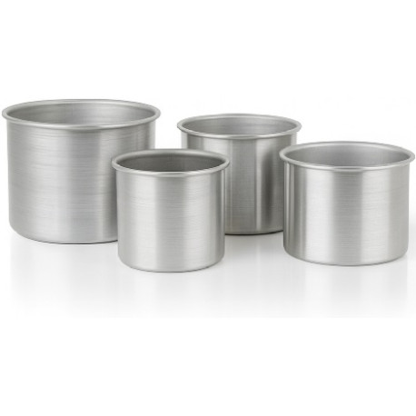 Forma Pan Brioche o Pan Canasta in Alluminio Puro Professionale LINEA LIOTTI | Tortiera Dritta Varie Misure ø14 a ø22 cm