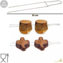 Set 5 Spilloni a 2 Punte DECORA da 52 cm in Acciaio Inox | Accessorio Professionale per Raffreddamento Panettoni e Colombe