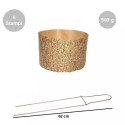 Kit Panettone Alto 500g: 5 Stampi in Carta Professionale + Spillone Raffreddamento DECORA Inox 62 cm