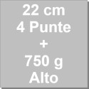 Kit Panettone Alto 750g: 5 Stampi in Carta Professionale + Spillone Raffreddamento DECORA Inox 4 punte 22 cm