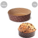 Set 5 Stampi Panettone Basso in carta forno da 1 Kg