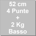 Kit Panettone Basso 2Kg: 2 Stampi in Carta Professionale + Spillone Raffreddamento DECORA Inox 4 punte 52cm