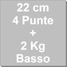 Kit Panettone Basso 2Kg: 2 Stampi in Carta Professionale + Spillone Raffreddamento DECORA Inox 4 punte 22 cm