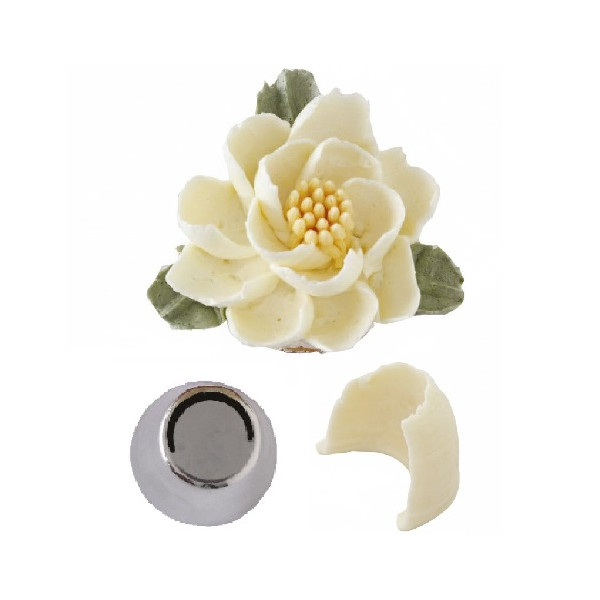 Beccuccio Cornetto Decora N. 4 - Petalo Grande ø3,7xh4 cm | Acciaio Inox | Decorazioni Fiori 3D Diretti