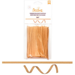 Chiusure per Sacchetti in Metallo Kraft Decora - 1000 Laccetti da 12 cm, Resistenti e Riutilizzabili