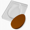 Stampo Tavoletta Cioccolato Uovo di Pasqua – Policarbonato Professionale, Uovo Piatto 300 g (200×138×13 mm)