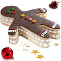 Sagoma Bimbo Decora – Fascia in Acciaio Inox per Torta Omino Natalizio, 21×28×H4,5 cm
