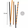 Cannucce Arancio e Nero Decora | Carta ed Inchiostro Biodegradabili | 21 cm, Confezione 80 pz