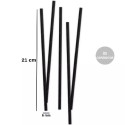 Cannucce Black Decora – Carta Nera Biodegradabile 21 cm, Confezione 80 pz
