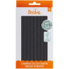 Cannucce Black Decora – Carta Nera Biodegradabile 21 cm, Confezione 80 pz